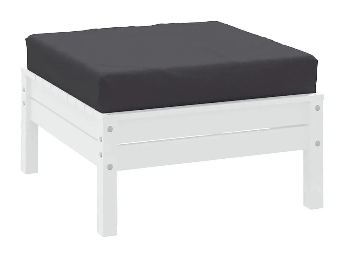 Coussin de palette anthracite 60x60x8 cm tissu oxford