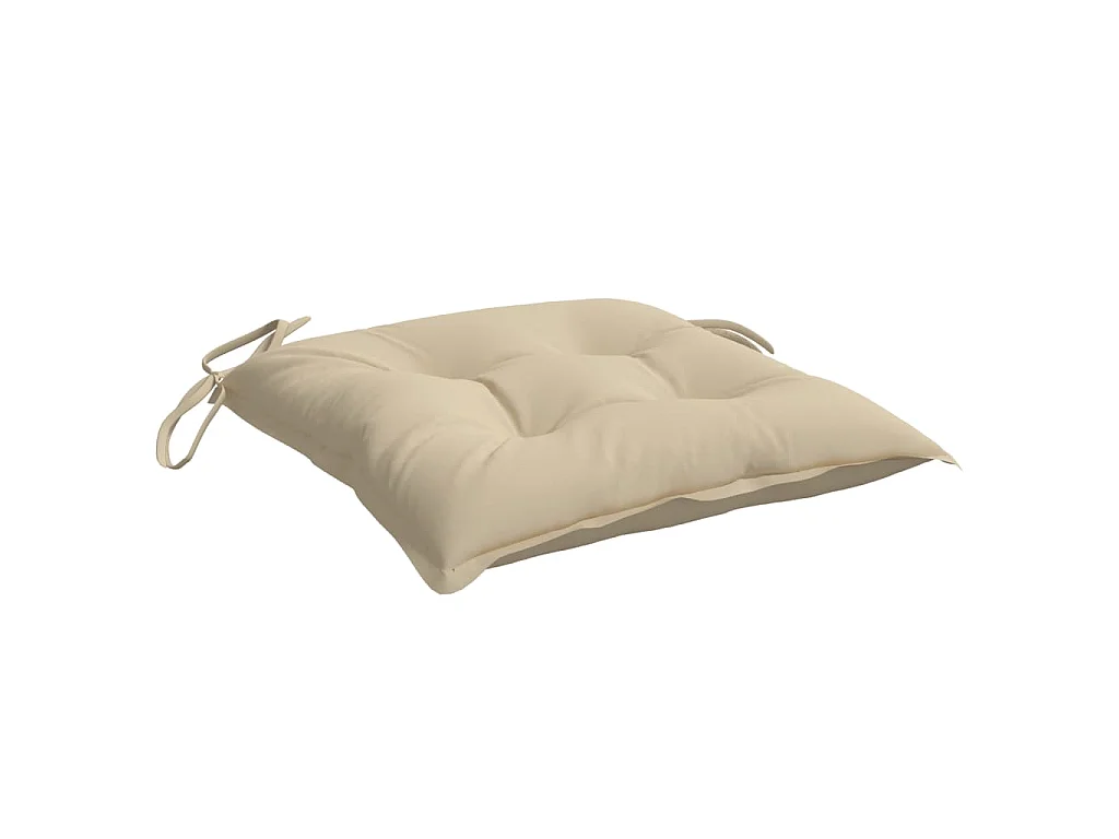 Cojines para palets 6 unidades tela Oxford beige 50x50x7 cm