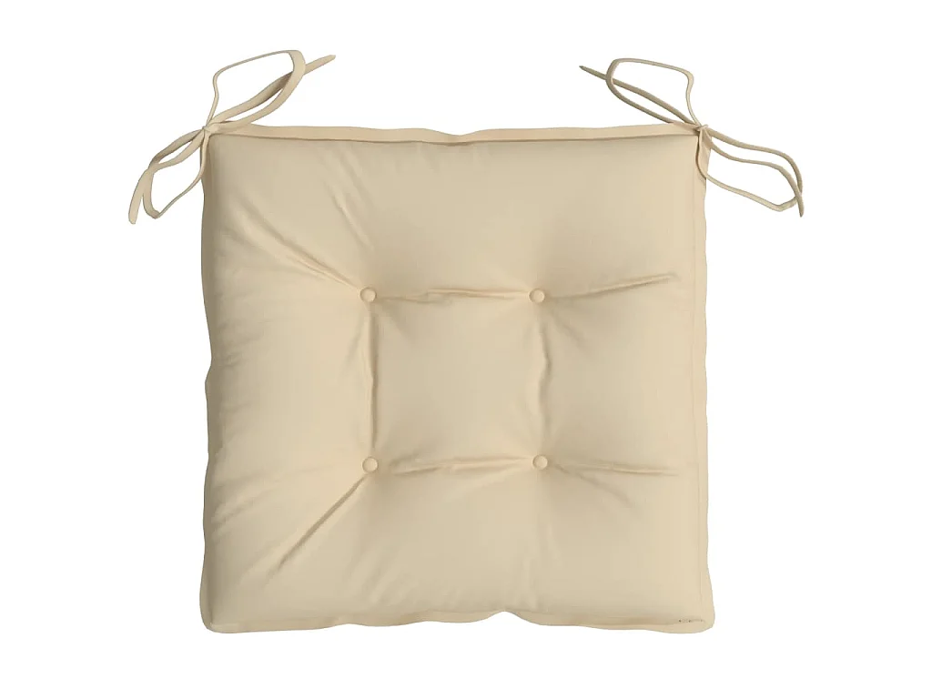 Cojines para palets 6 unidades tela Oxford beige 50x50x7 cm