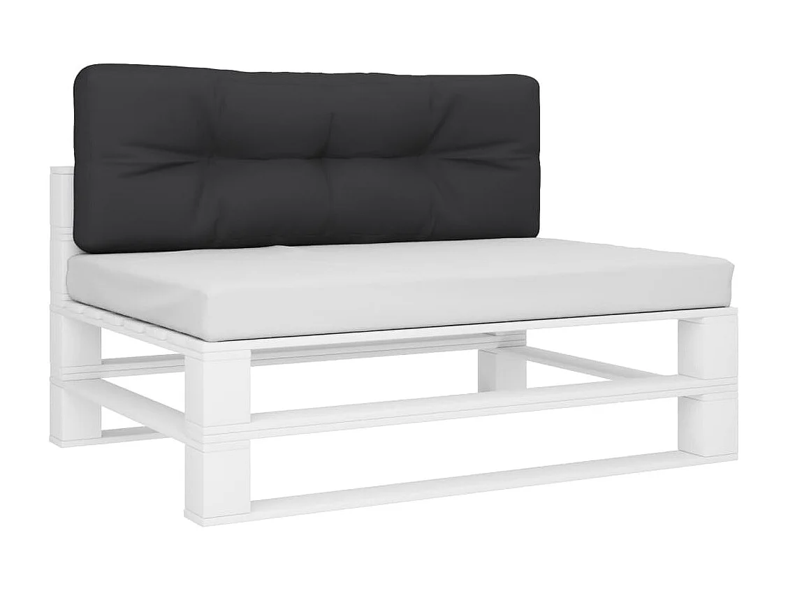 Palletkussen 120x40x12 cm stof zwart