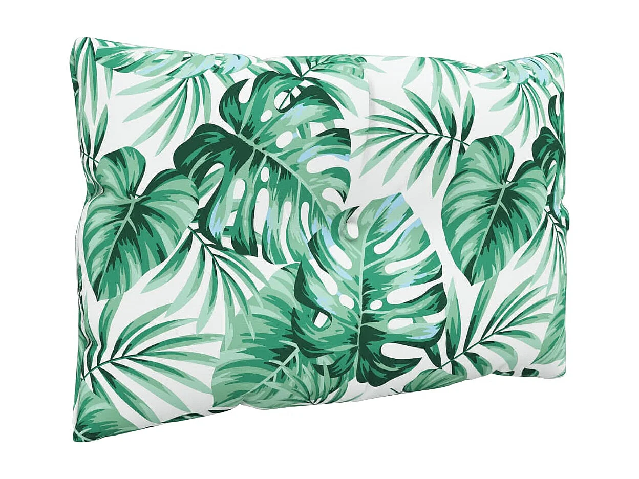 Coussins de palette 3 pièces motif de feuilles tissu