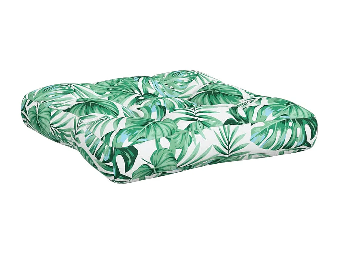 Coussins de palette 3 pièces motif de feuilles tissu