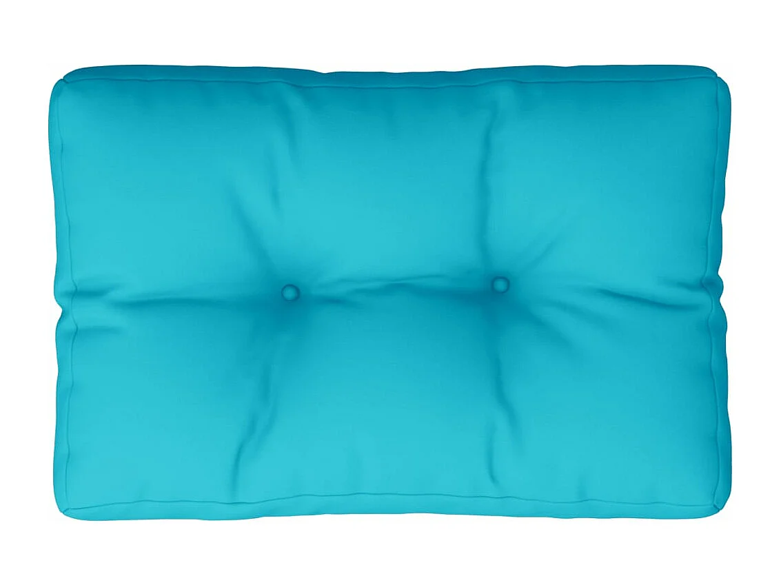 Coussin de palette turquoise 60x40x12 cm tissu