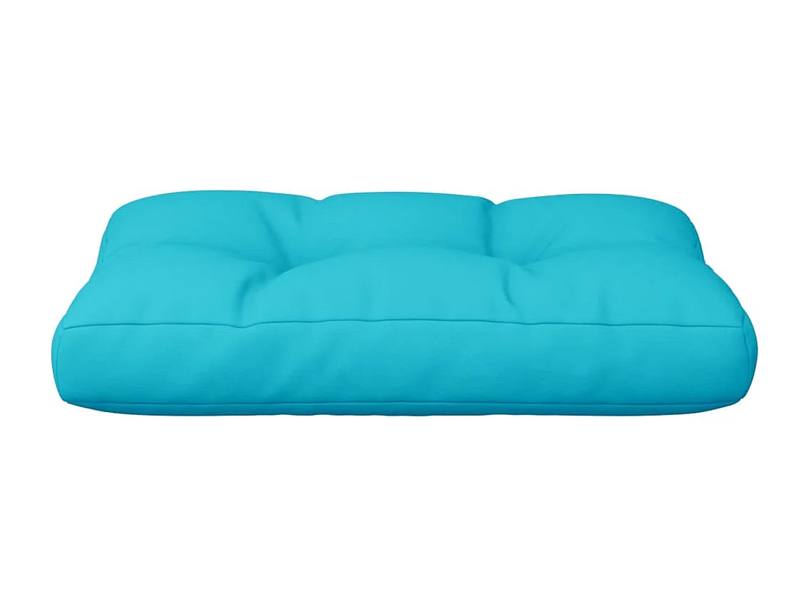 Coussin de palette turquoise 60x40x12 cm tissu