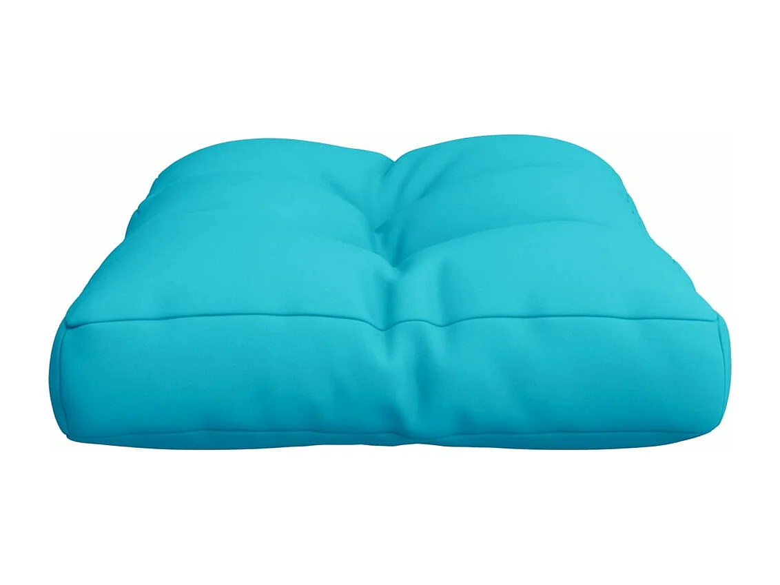 Coussin de palette turquoise 60x40x12 cm tissu