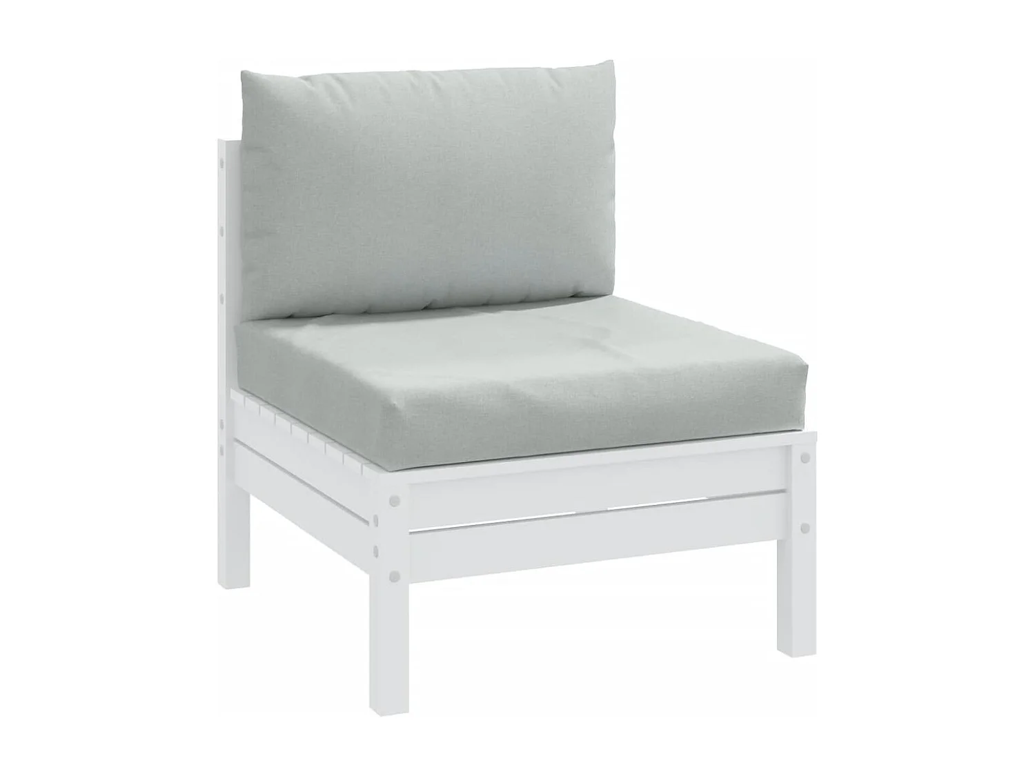 Coussins de palette lot de 2 gris clair mélangé tissu