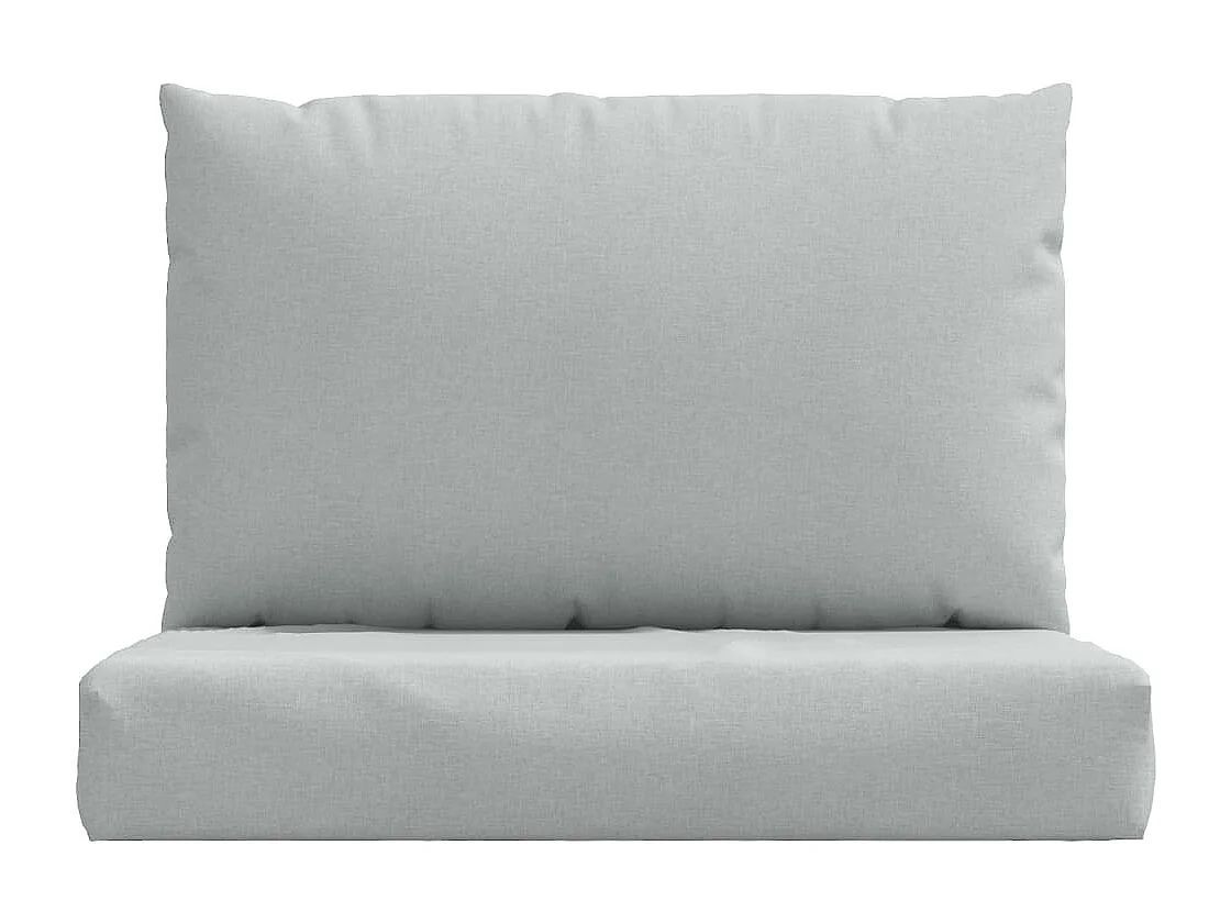 Coussins de palette lot de 2 gris clair mélangé tissu