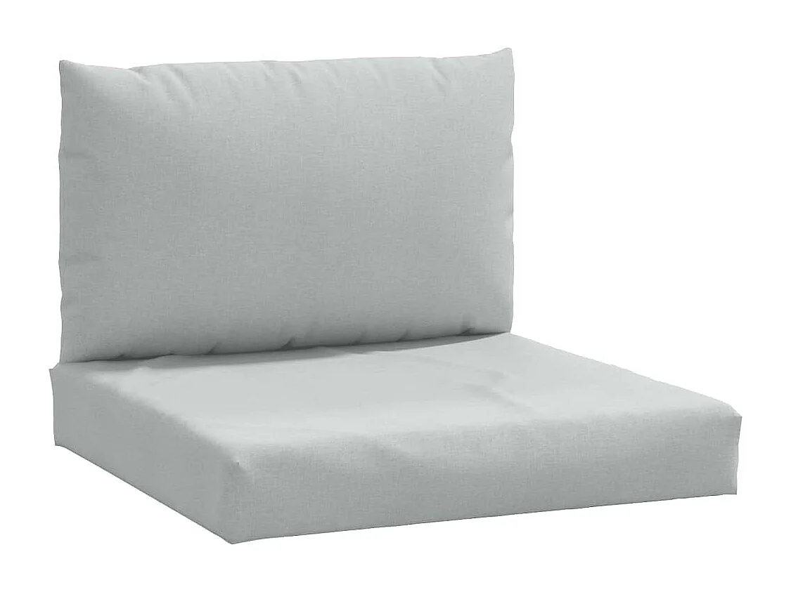 Coussins de palette lot de 2 gris clair mélangé tissu