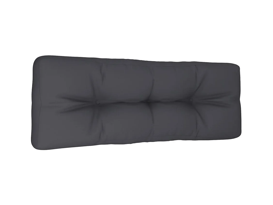 Coussin de palette anthracite 120x40x12 cm tissu