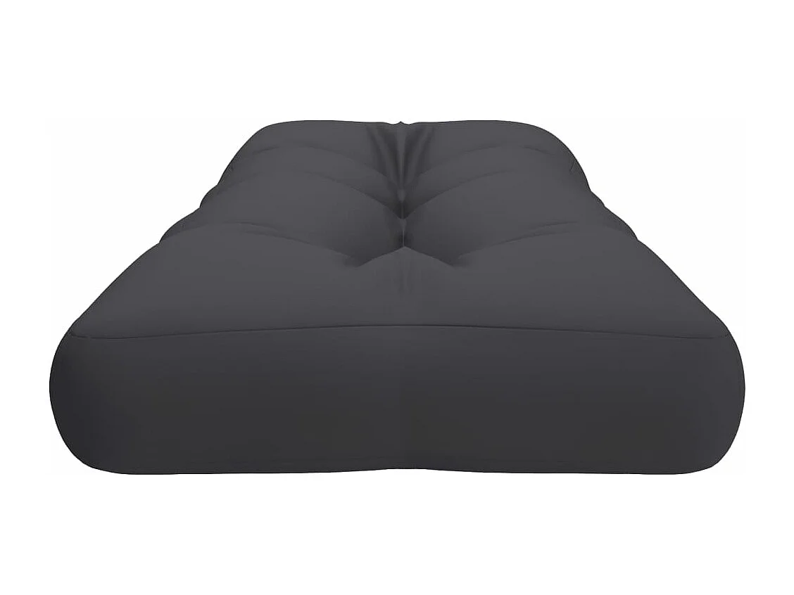 Coussin de palette anthracite 120x40x12 cm tissu