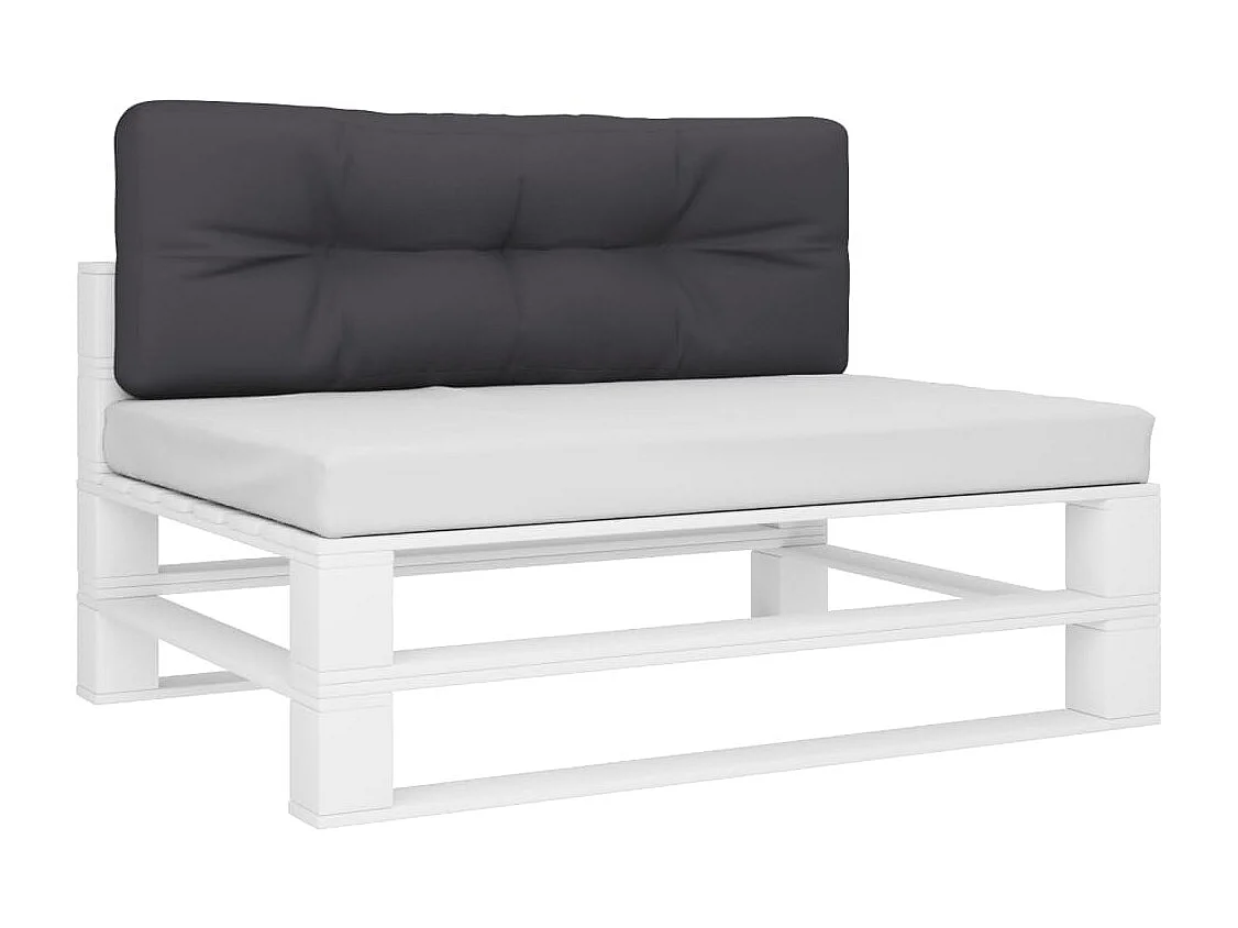 Palletkussen 120x40x12 cm stof antracietkleurig