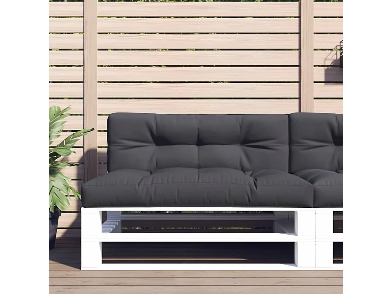 Palletkussen 120x40x12 cm stof antracietkleurig