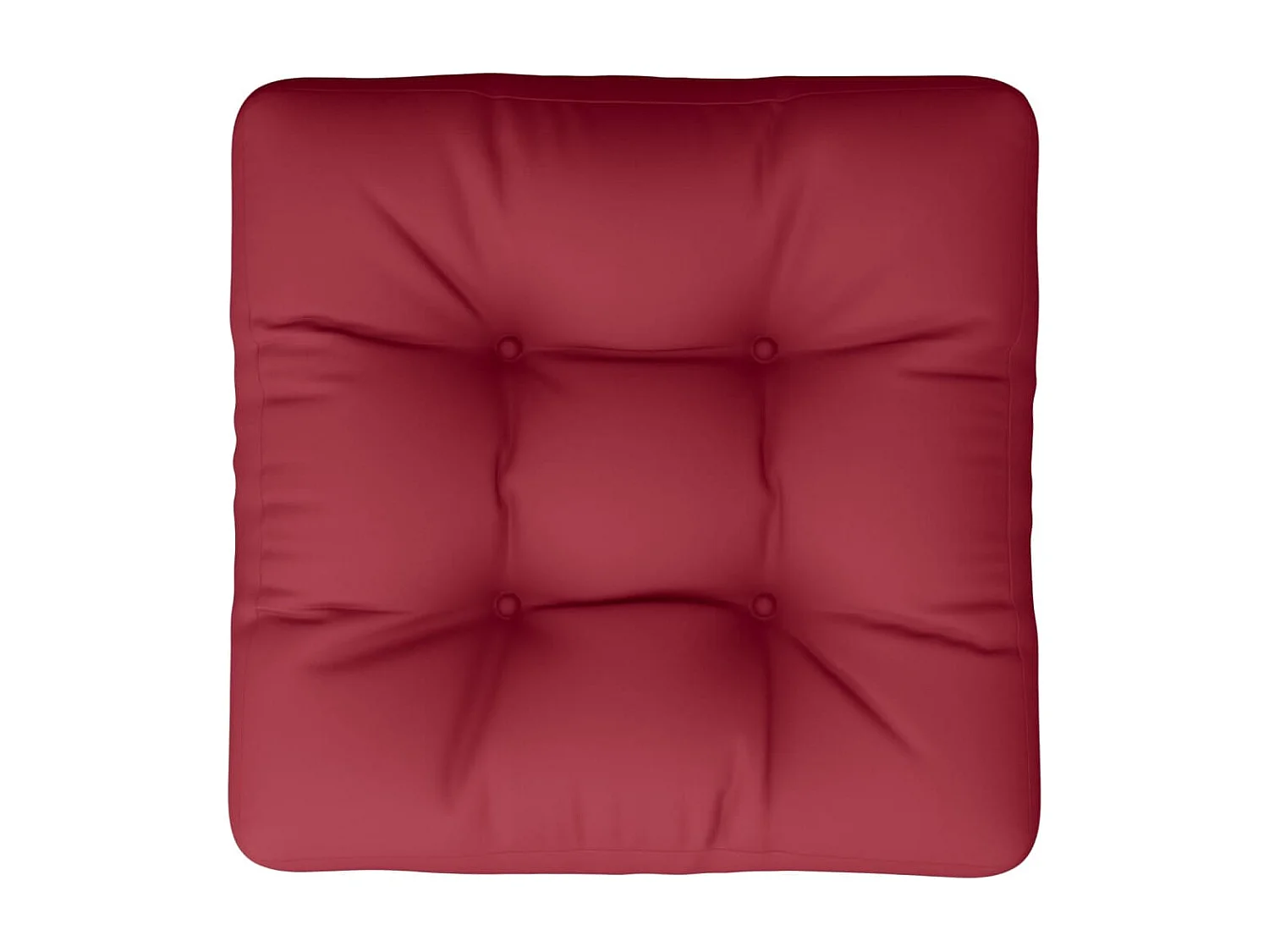 Coussin de palette rouge bordeaux 60x60x12 cm tissu