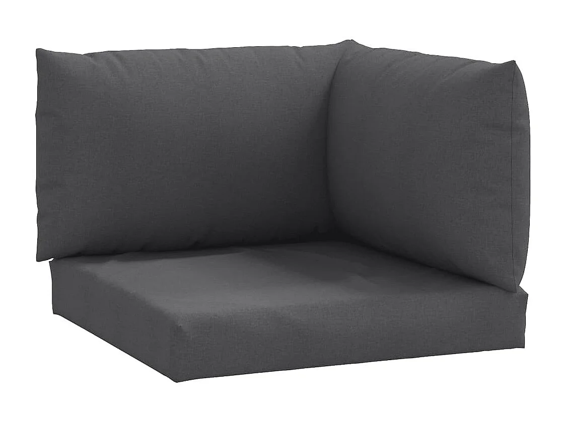 Coussins de palette lot de 3 anthracite mélangé tissu