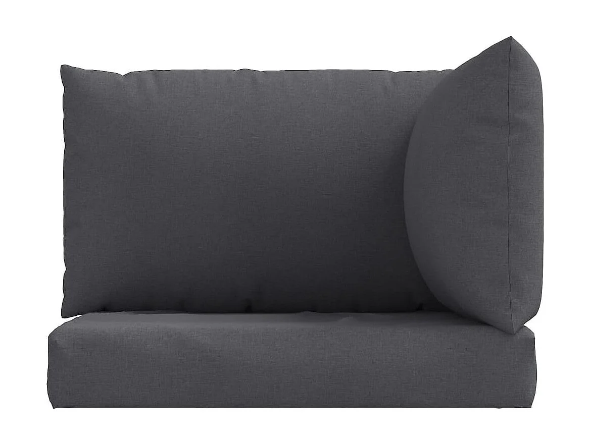 Coussins de palette lot de 3 anthracite mélangé tissu