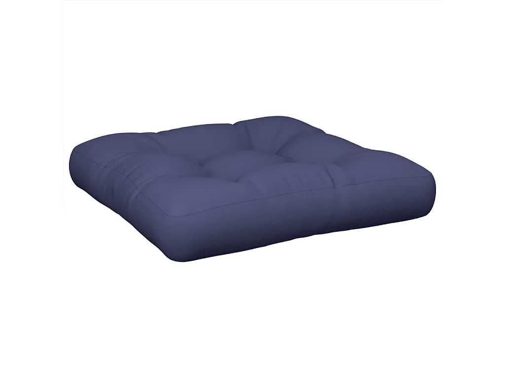 Coussin de palette bleu marine 60x61,5x10 cm tissu