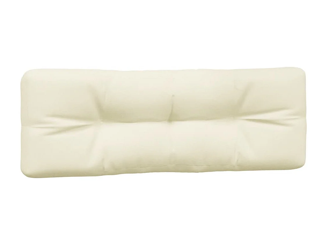 Coussins de palette 5 pièces crème tissu