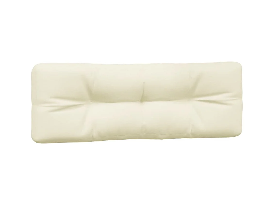 Coussins de palette 5 pièces crème tissu