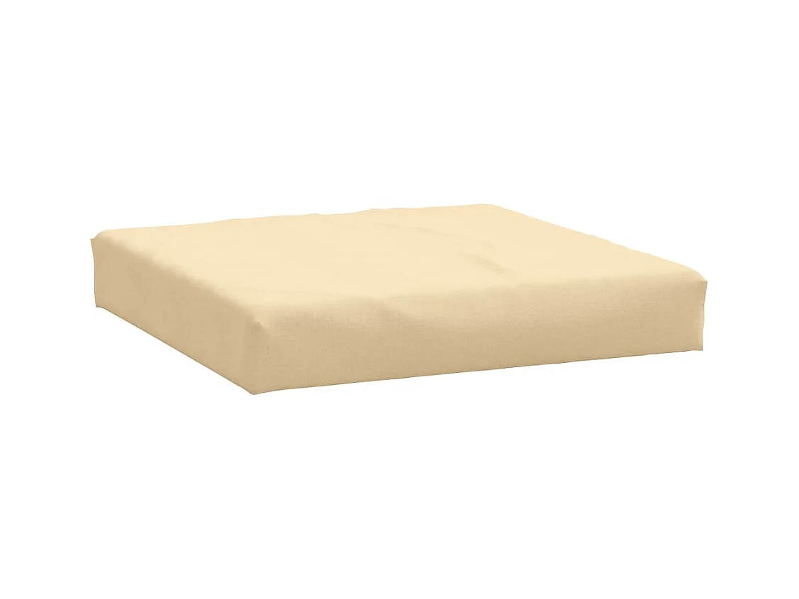 Coussins de palette lot de 2 beige mélangé tissu