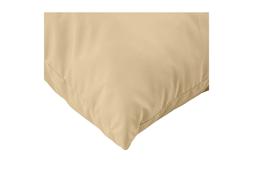 Coussins de palette lot de 2 beige mélangé tissu