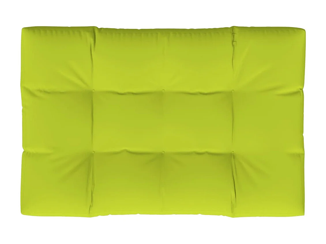 Coussin de palette vert vif 120x80x12 cm tissu