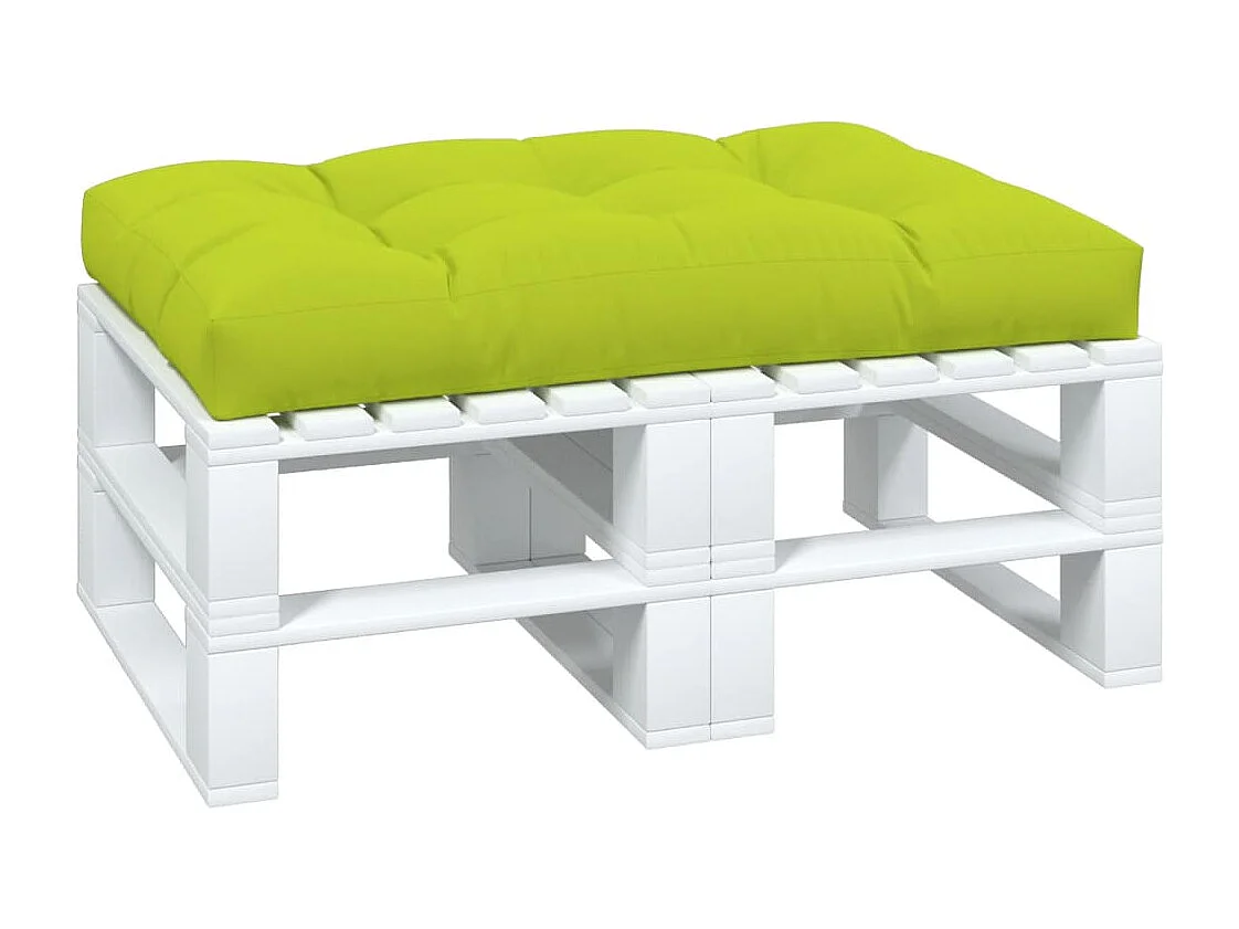 Coussin de palette vert vif 120x80x12 cm tissu