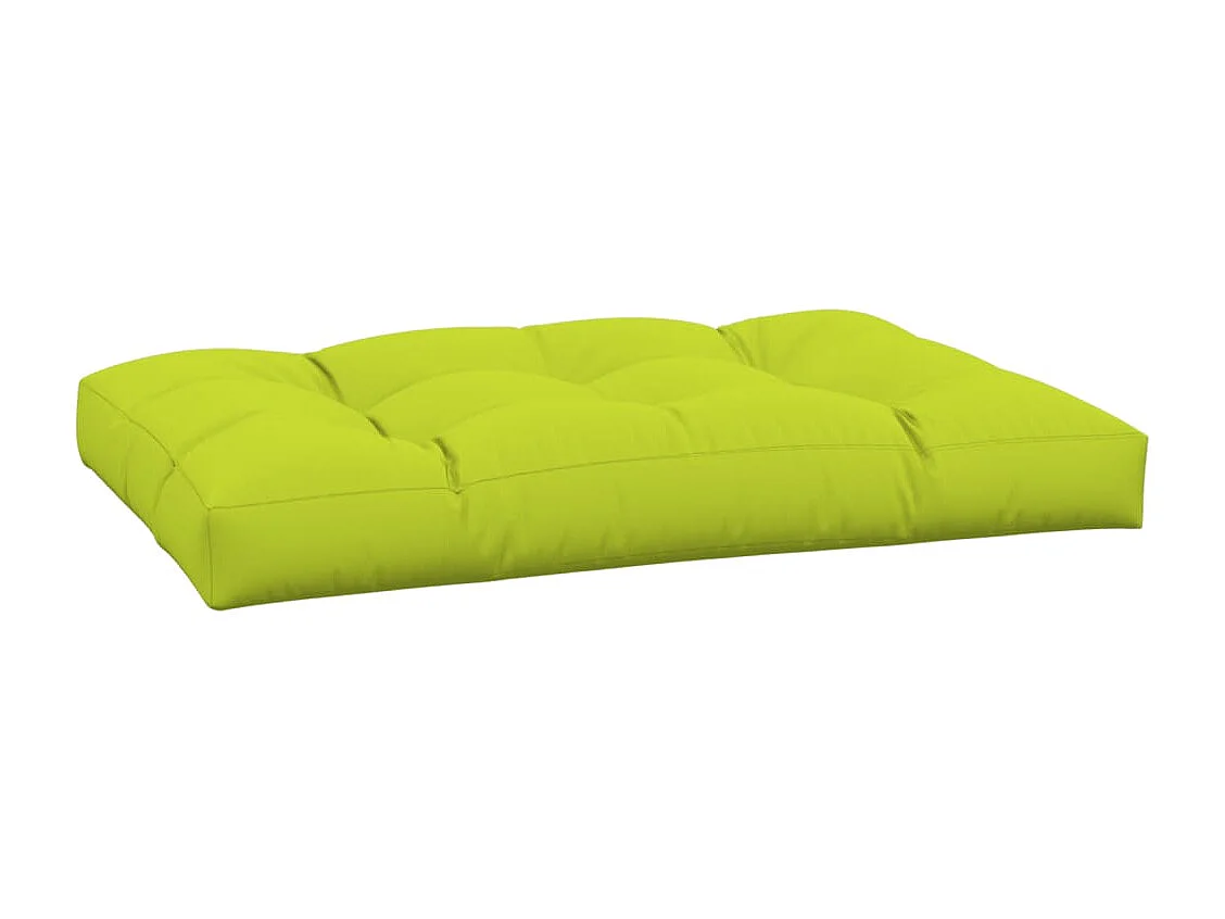 Coussin de palette vert vif 120x80x12 cm tissu