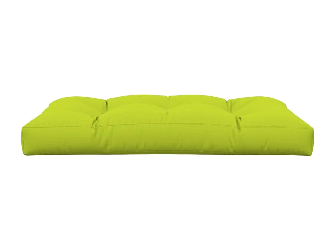 Coussin de palette vert vif 120x80x12 cm tissu