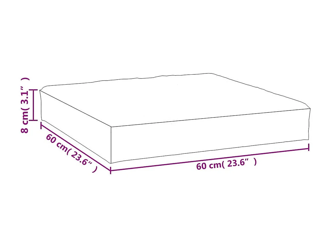 Almofadão móveis paletes 60x60x8 cm tecido oxford xadrez preto