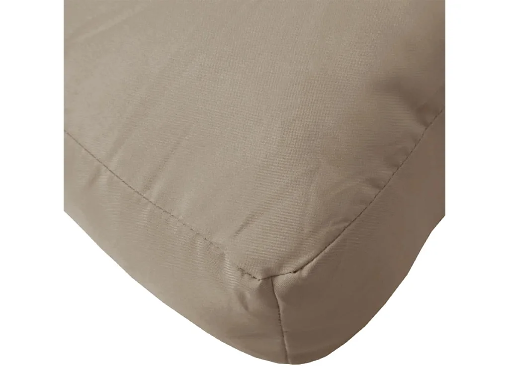 Coussins de palette lot de 2 taupe tissu