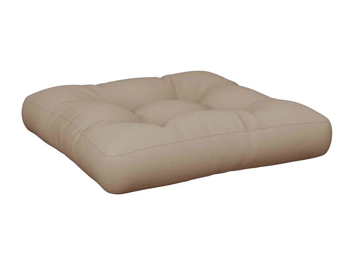 Coussins de palette lot de 2 taupe tissu