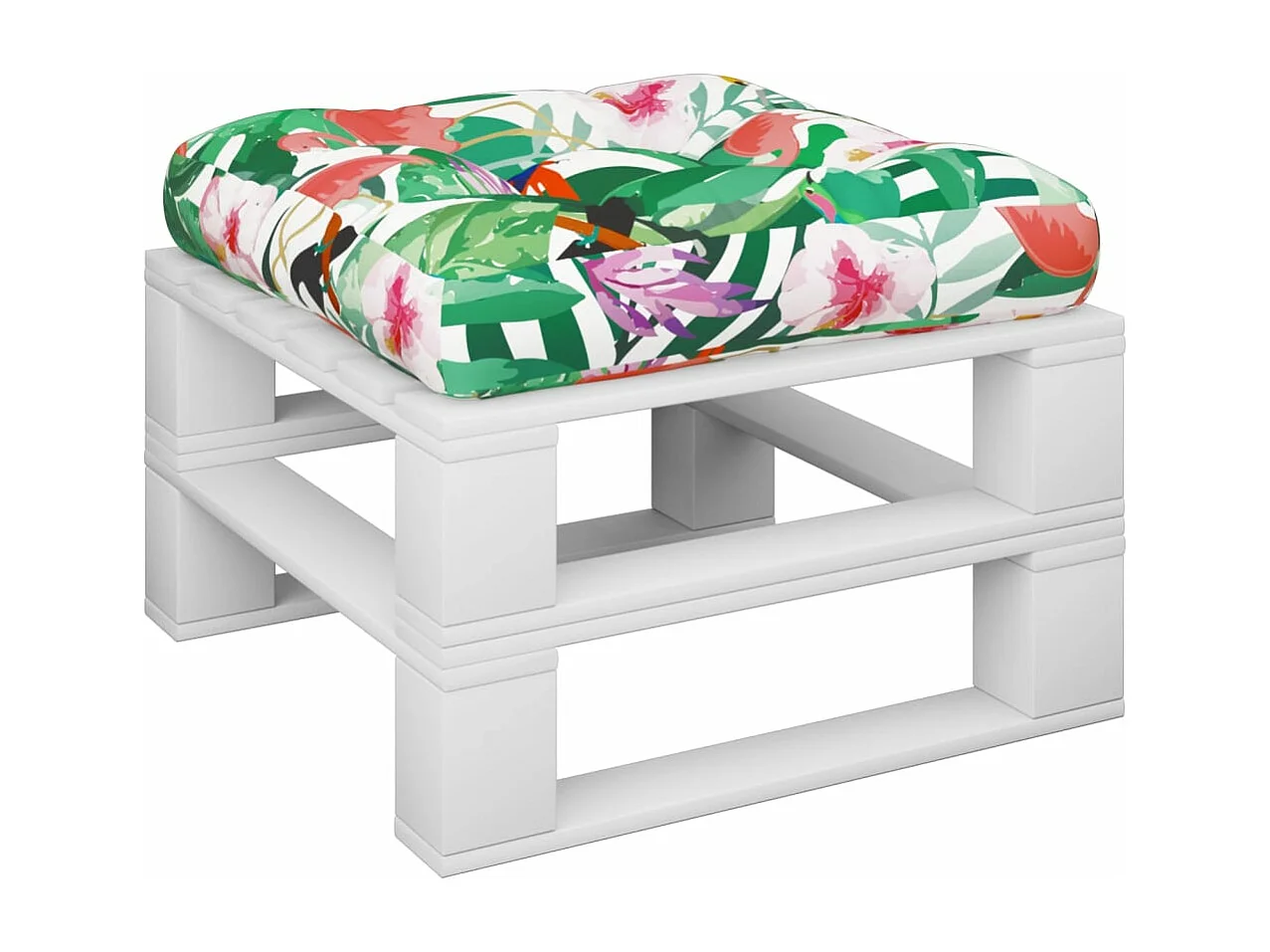 Coussin de palette multicolore 58x58x10 cm tissu Oxford