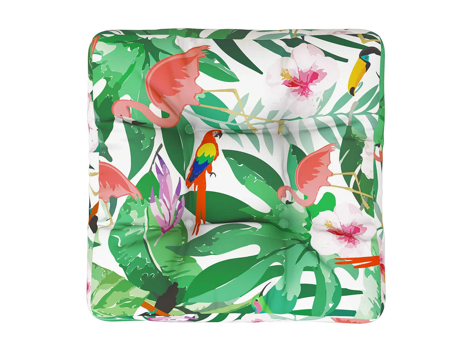 Coussin de palette multicolore 58x58x10 cm tissu Oxford