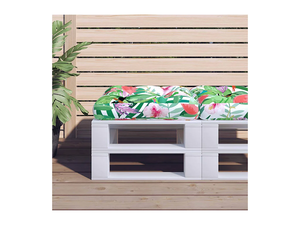 Coussin de palette multicolore 58x58x10 cm tissu Oxford