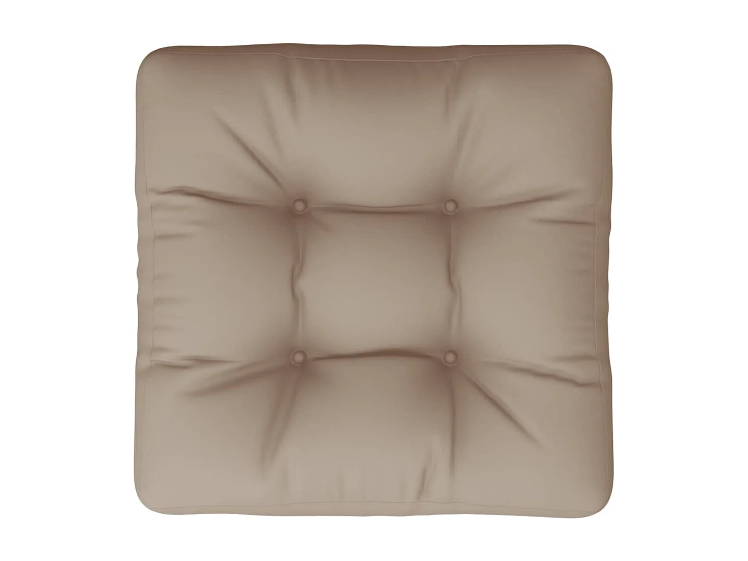 Coussin de palette taupe 58x58x10 cm tissu