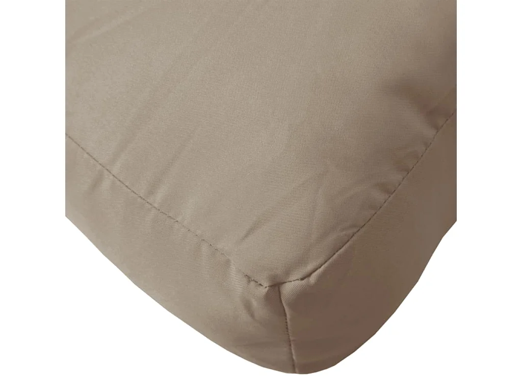 Coussin de palette taupe 58x58x10 cm tissu
