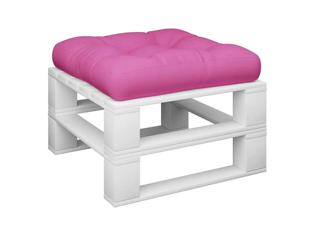 Cojín para palés tela Oxford rosa 58x58x10 cm