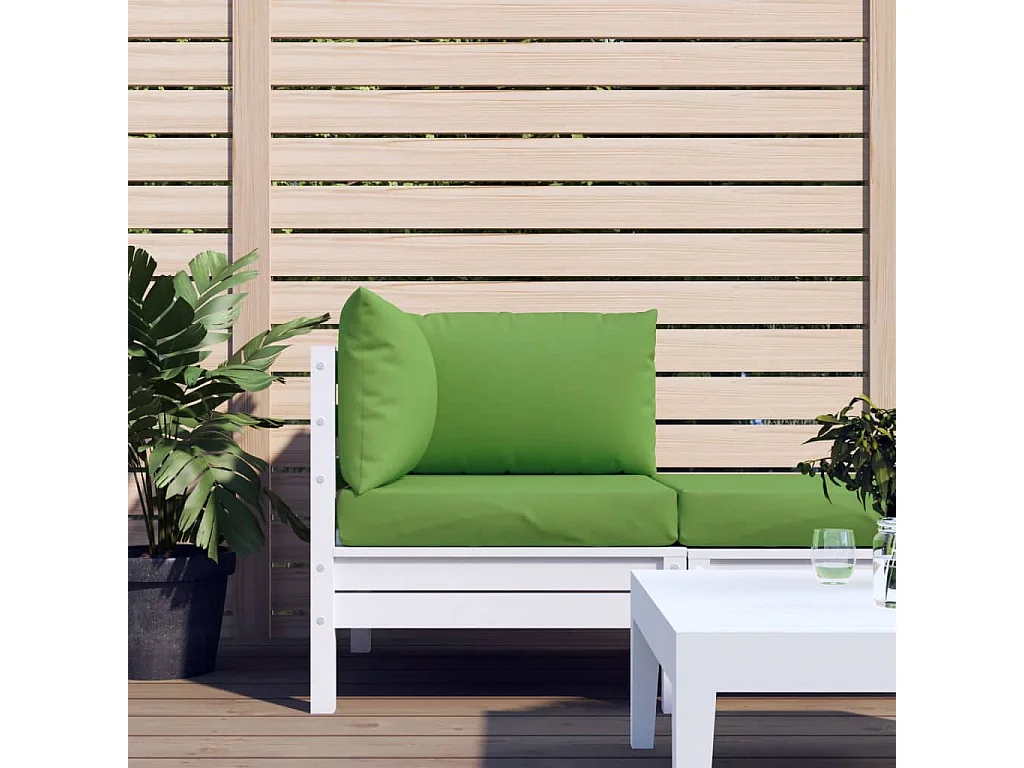 Coussins de palette lot de 3 vert mélangé tissu