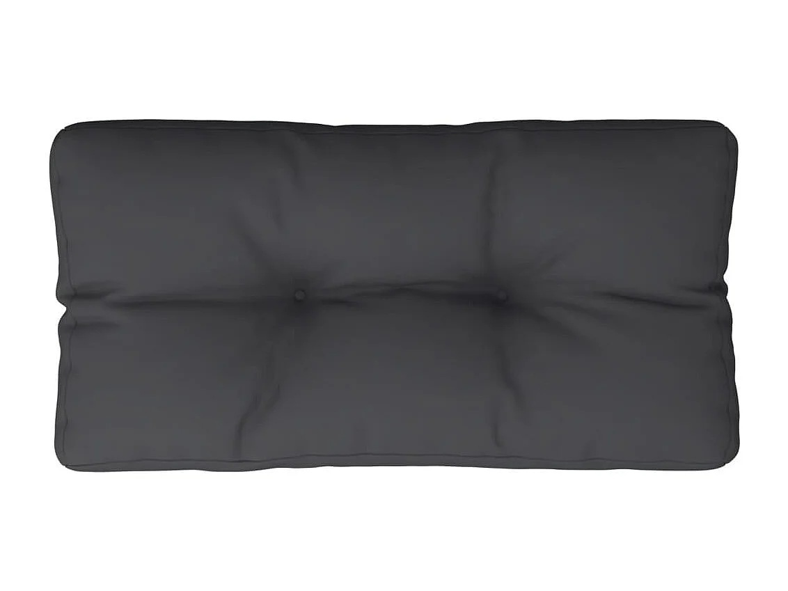Coussin de palette noir 70x40x12 cm tissu