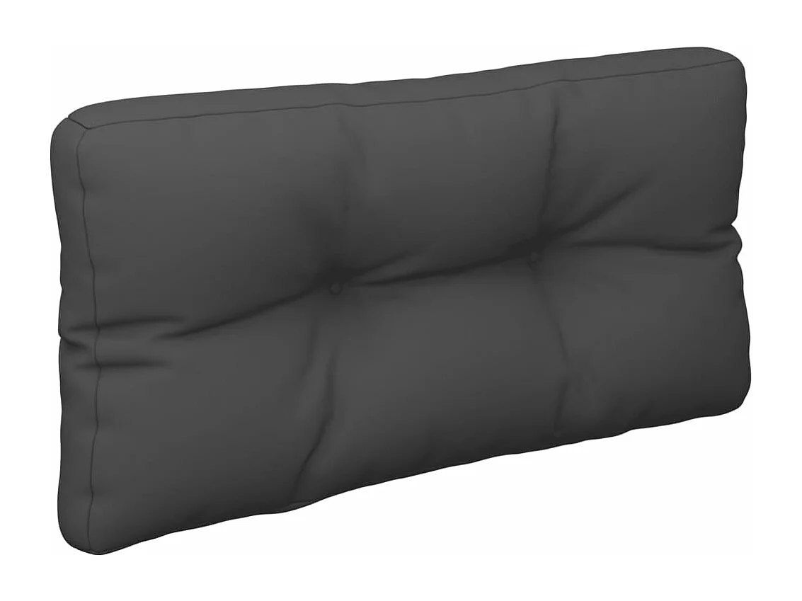 Coussin de palette noir 70x40x12 cm tissu