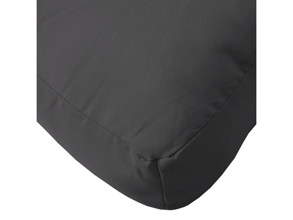 Coussin de palette noir 70x40x12 cm tissu