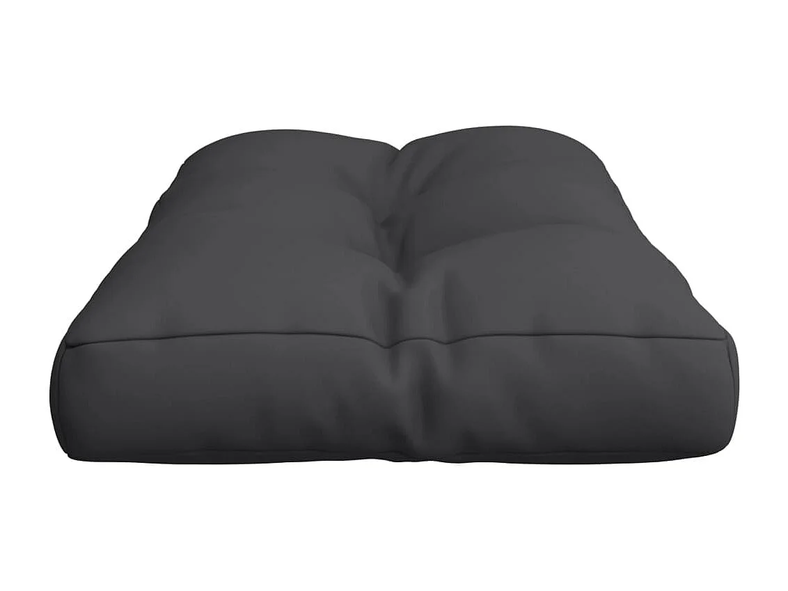 Coussin de palette noir 70x40x12 cm tissu