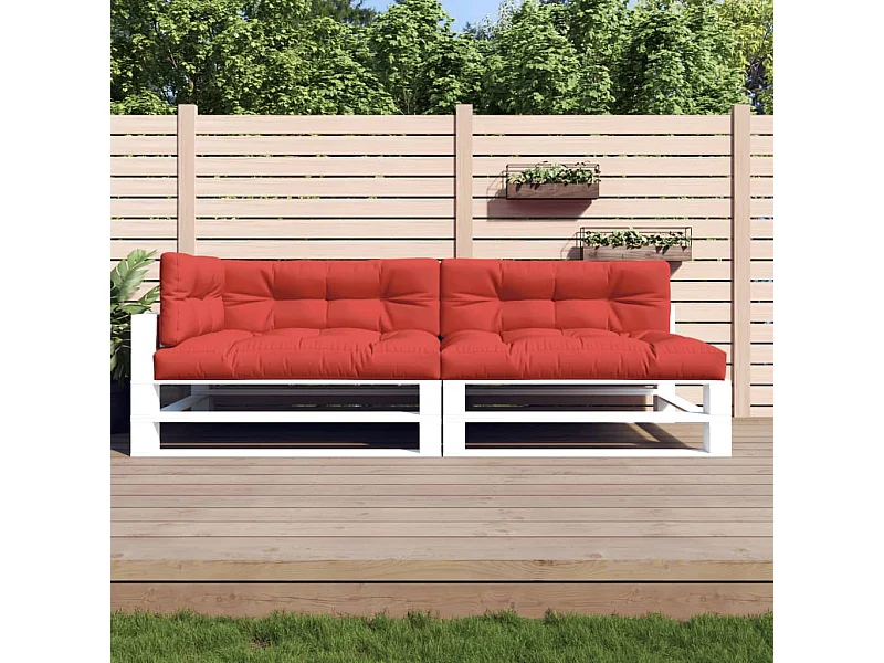 Coussins de palette 5 pièces rouge tissu