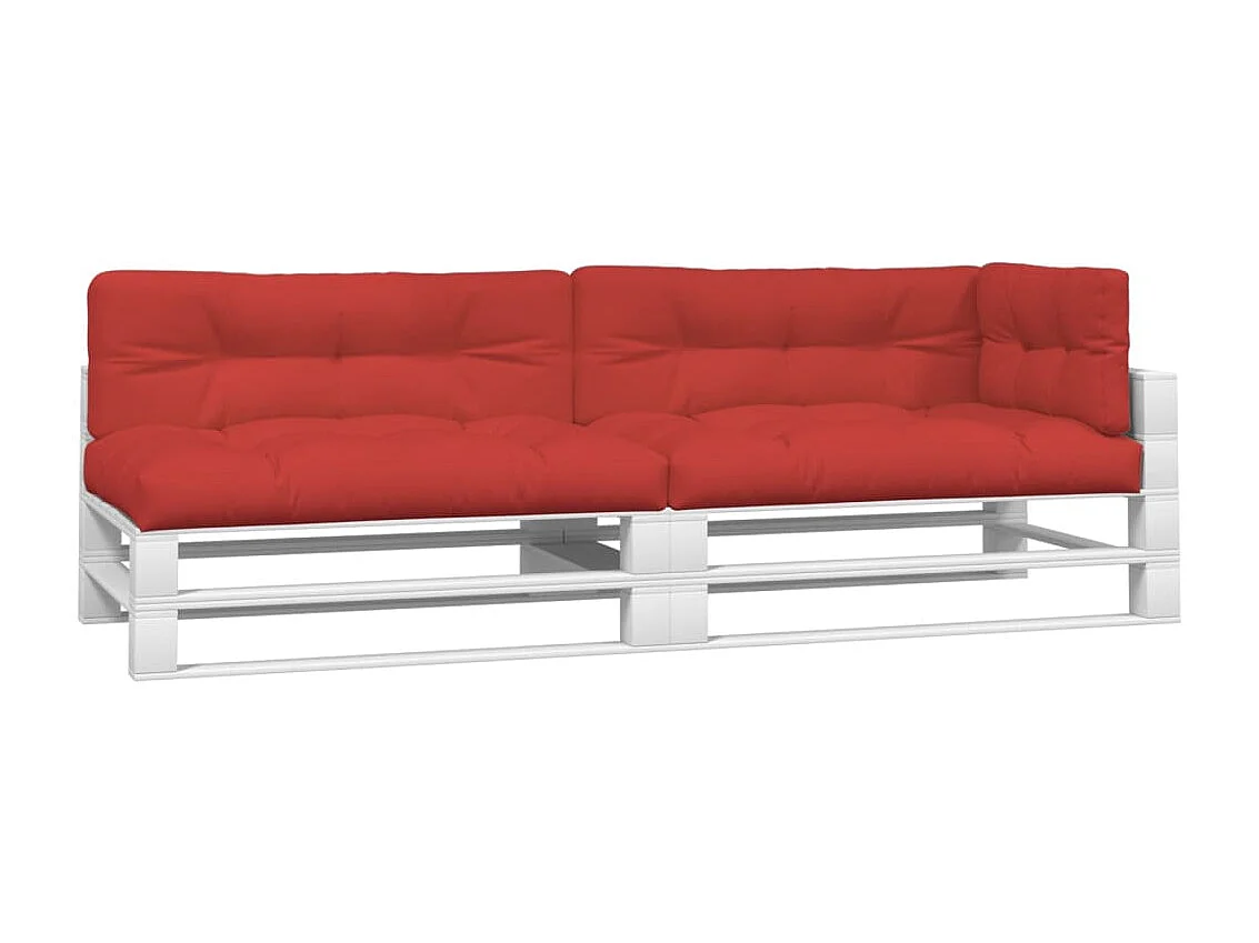 Coussins de palette 5 pièces rouge tissu