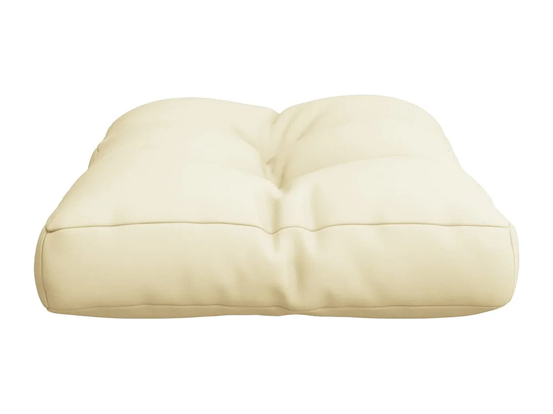 Coussin de palette crème 50x40x12 cm tissu