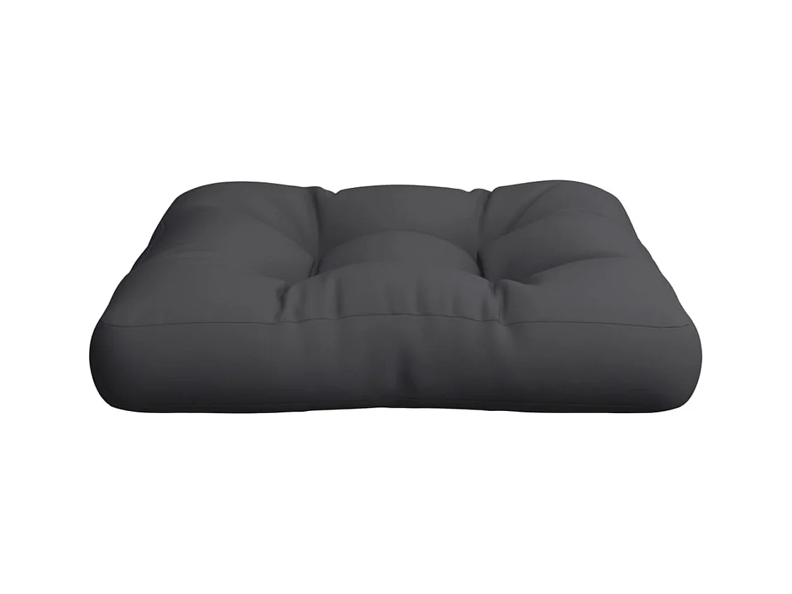 Coussin de palette noir 60x60x12 cm tissu