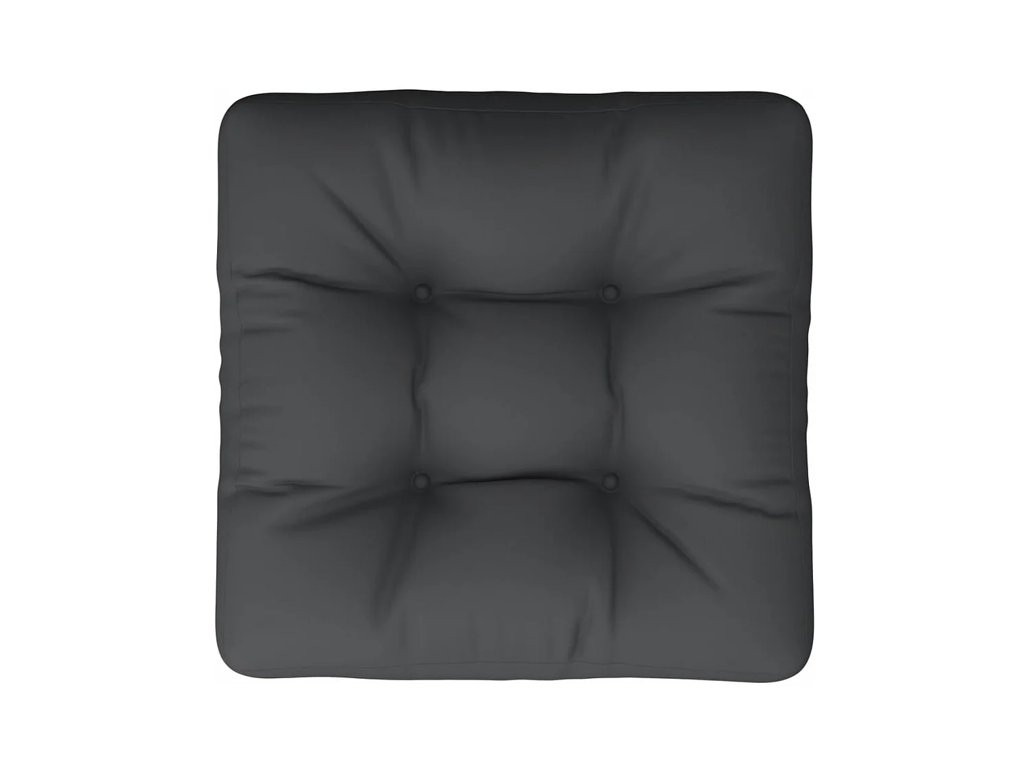 Coussin de palette noir 60x60x12 cm tissu