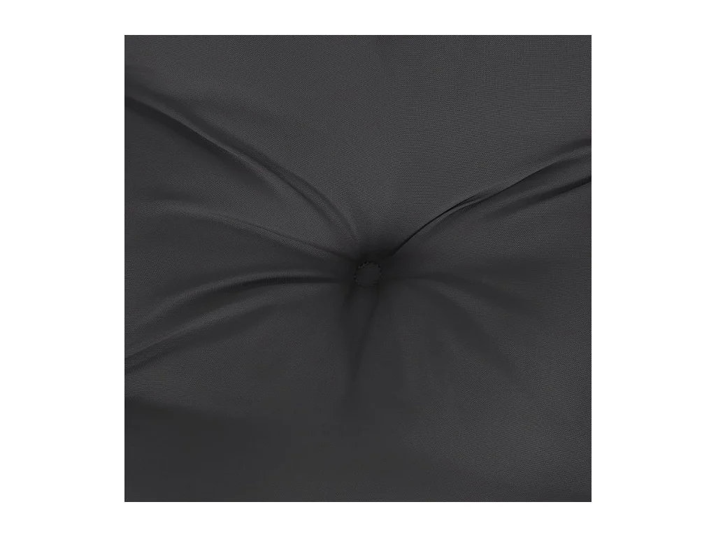 Coussin de palette noir 60x60x12 cm tissu