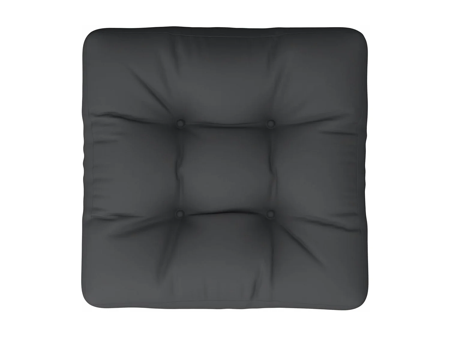 Coussin de palette noir 60x60x12 cm tissu