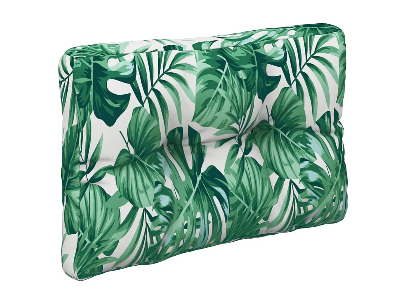 Coussin de palette motif de feuilles 50x40x12 cm tissu